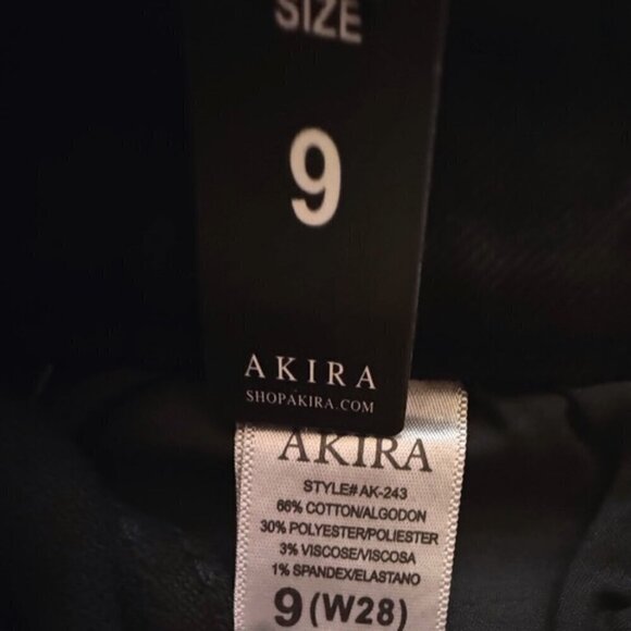 Akira NWT Black Wash Rhinestone Fringe Distressed High Rise Jeans Women’s Size 9 - Picture 6 of 8